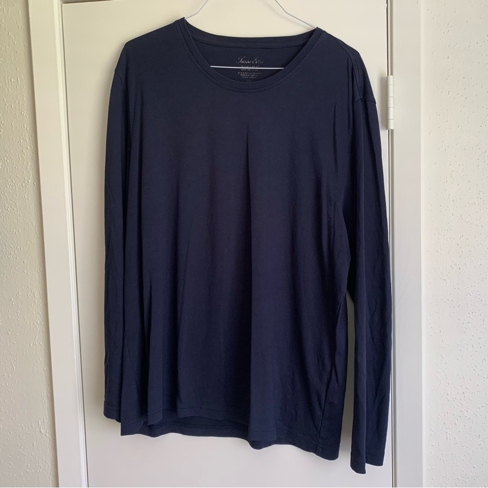 Tasso Elba Navy Long Sleeve Tee